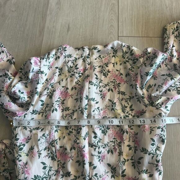 Sage Collective Flowy Ls Floral Print A Line Dres size 2 - Picture 4 of 7